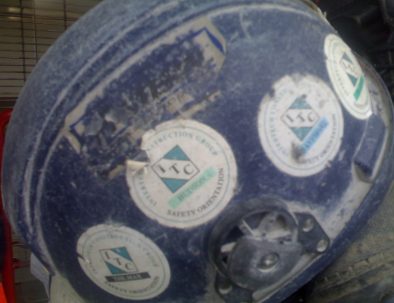 Construction safety helmet representing skilled trades