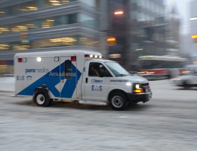 Ambulance representing first responders and public health preparedness