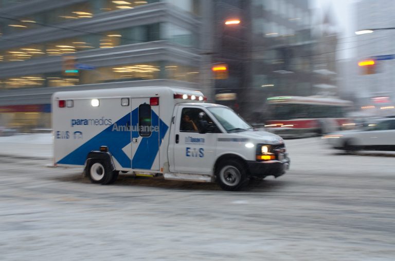 Ambulance representing first responders and public health preparedness