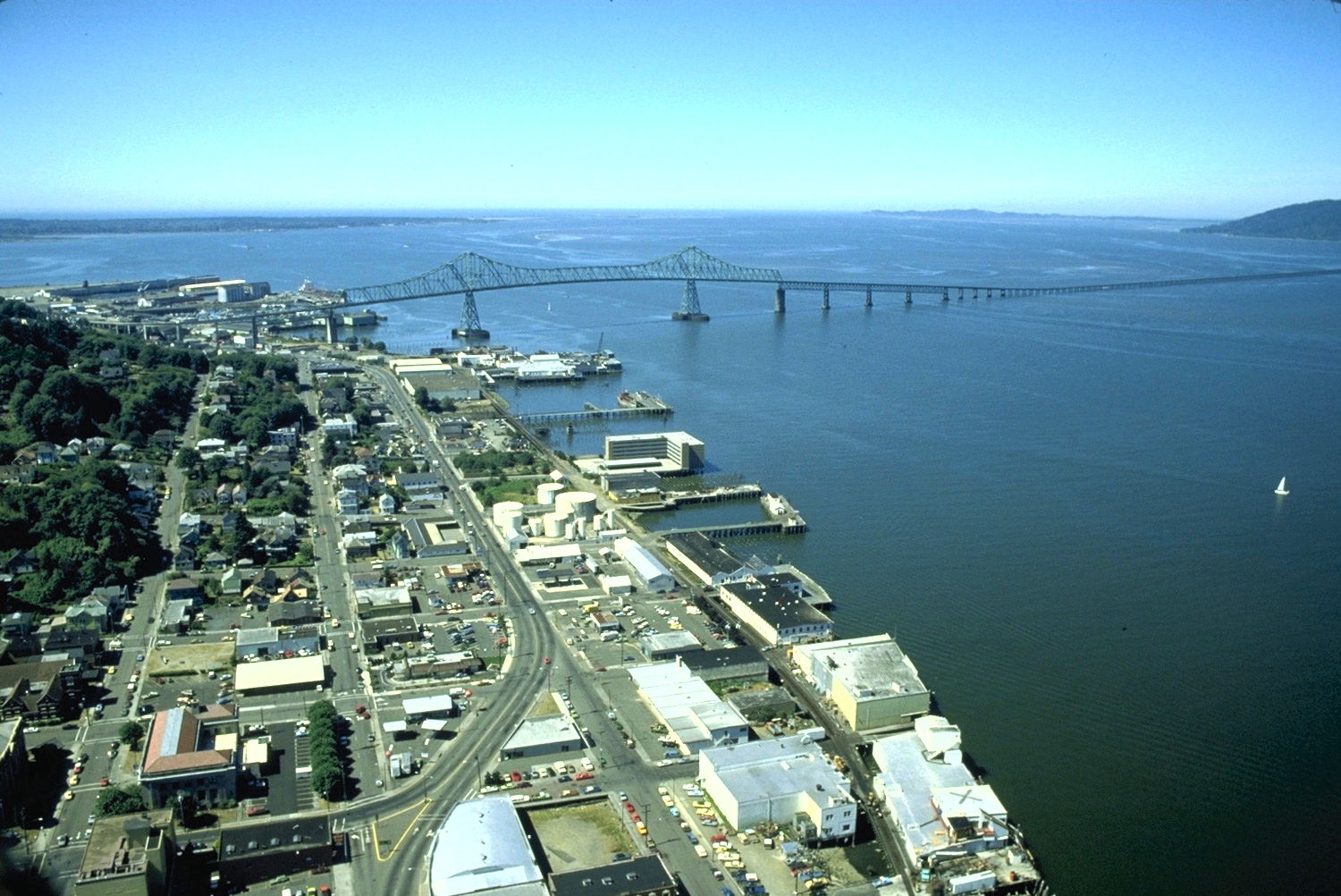 Aerial view of Astoria and the Astoria–Megler Bridge in Oregon’s 1st District